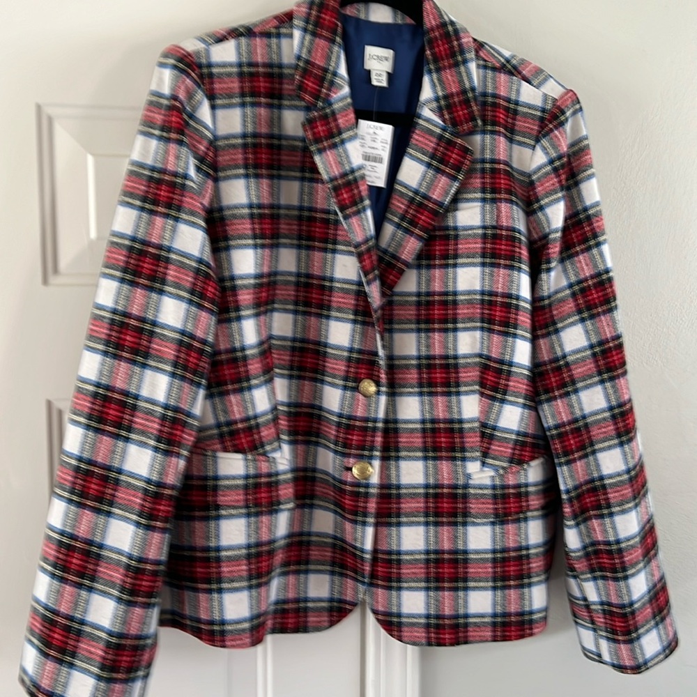 Jcrew schoolboy blazer Christmas Holiday  plaid